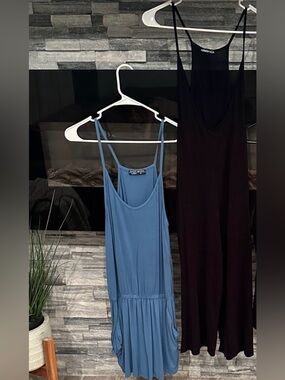 Elegant Black and Blue Women's Rompers